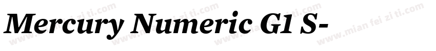 Mercury Numeric G1 S字体转换